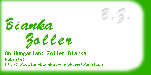 bianka zoller business card